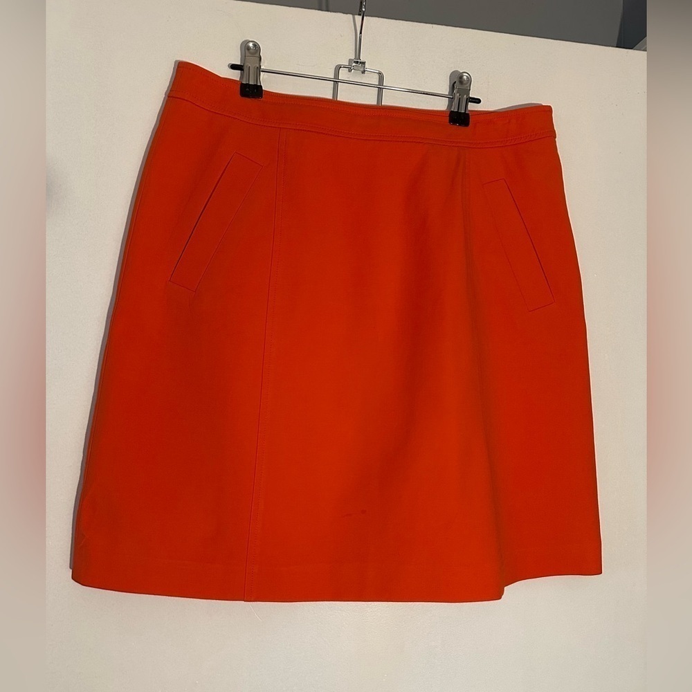 Ann Taylor A-Line Skirt – Size 10 – Orange-Red (Leaning Orange) - Picture 2 of 6